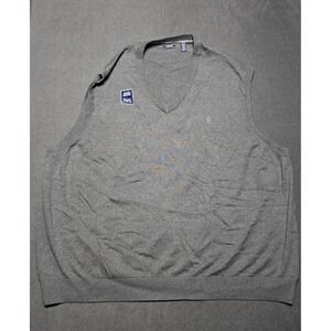 Izod Sweater Vest Gray ‎ 100% Cotton Fine Gauge Essential Men's Size 4XL NWT